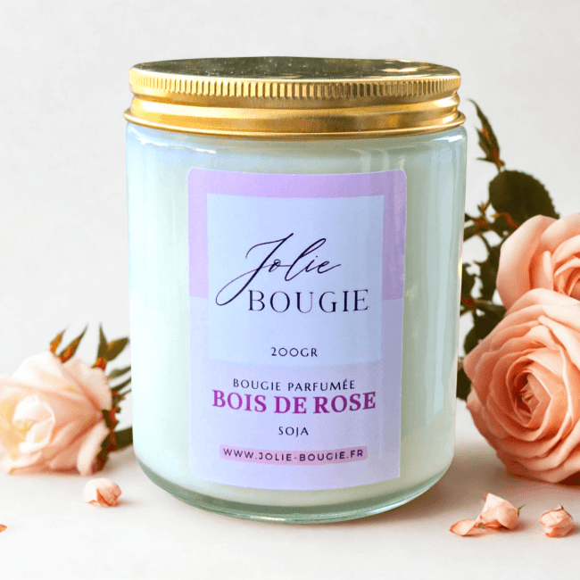 bougie parfumée bois de rose