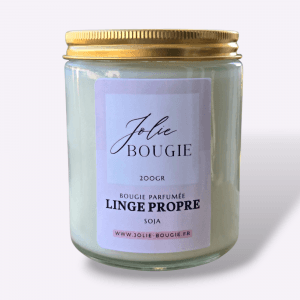 bougie artisanale parfumée linge propre 200 ml