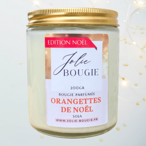 bougie artisanale parfumée orangettes de noël 200 ml