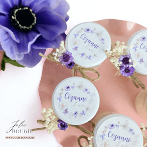 bougie cadeaux invités 40 ml personnalisée jaune