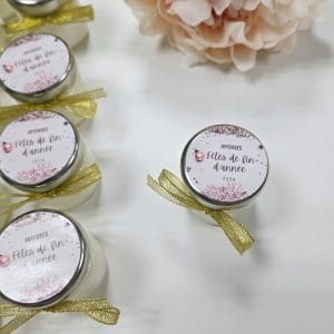 bougie cadeaux invités/clients 40 ml personnalisée – noël