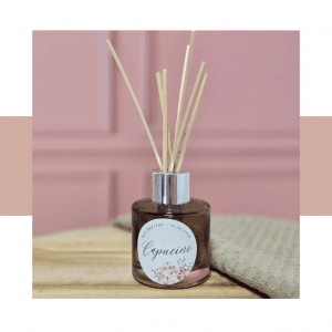 diffuseur a tige personnalisé cadeau invités 50ml brun