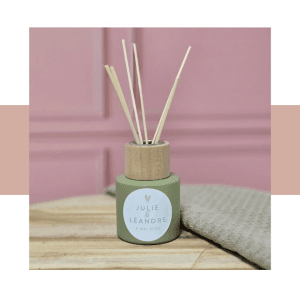 diffuseur a tige personnalisé cadeau invités 50ml vert