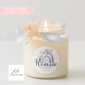 grande bougie personnalisée communion 200ml cadeau invités