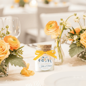 bougie personnalisée mariage en liège 120ml cadeau invités