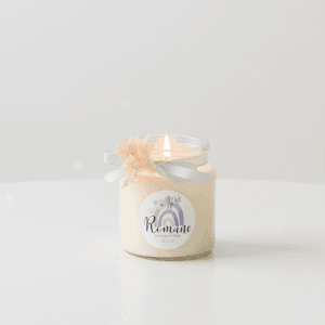 bougie personnalisée pour baptême 50 ml cadeau invités