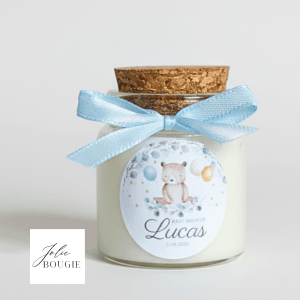 bougie personnalisée pour baptême 50 ml cadeau invités