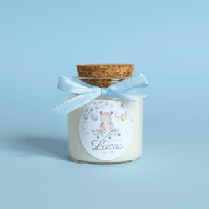 bougie personnalisée pour baptême 50 ml cadeau invités