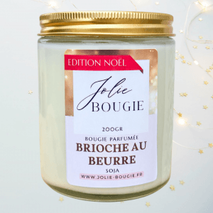 Bougie de Noël artisanale parfumée brioche au beurre 200 ml