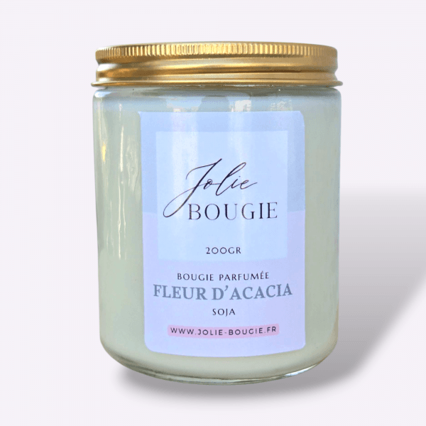 Bougie parfumée artisanale florale fleur d'acacia 200 ml