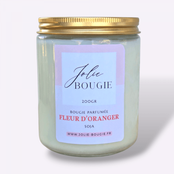 Bougie artisanale parfumée florale fleur d'oranger 200 ml