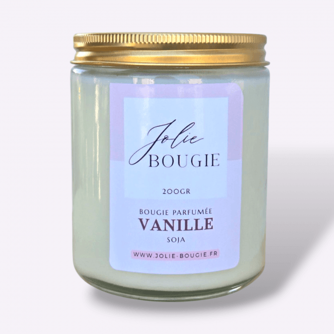 Bougie parfumée artisanale gourmande vanille 200 ml