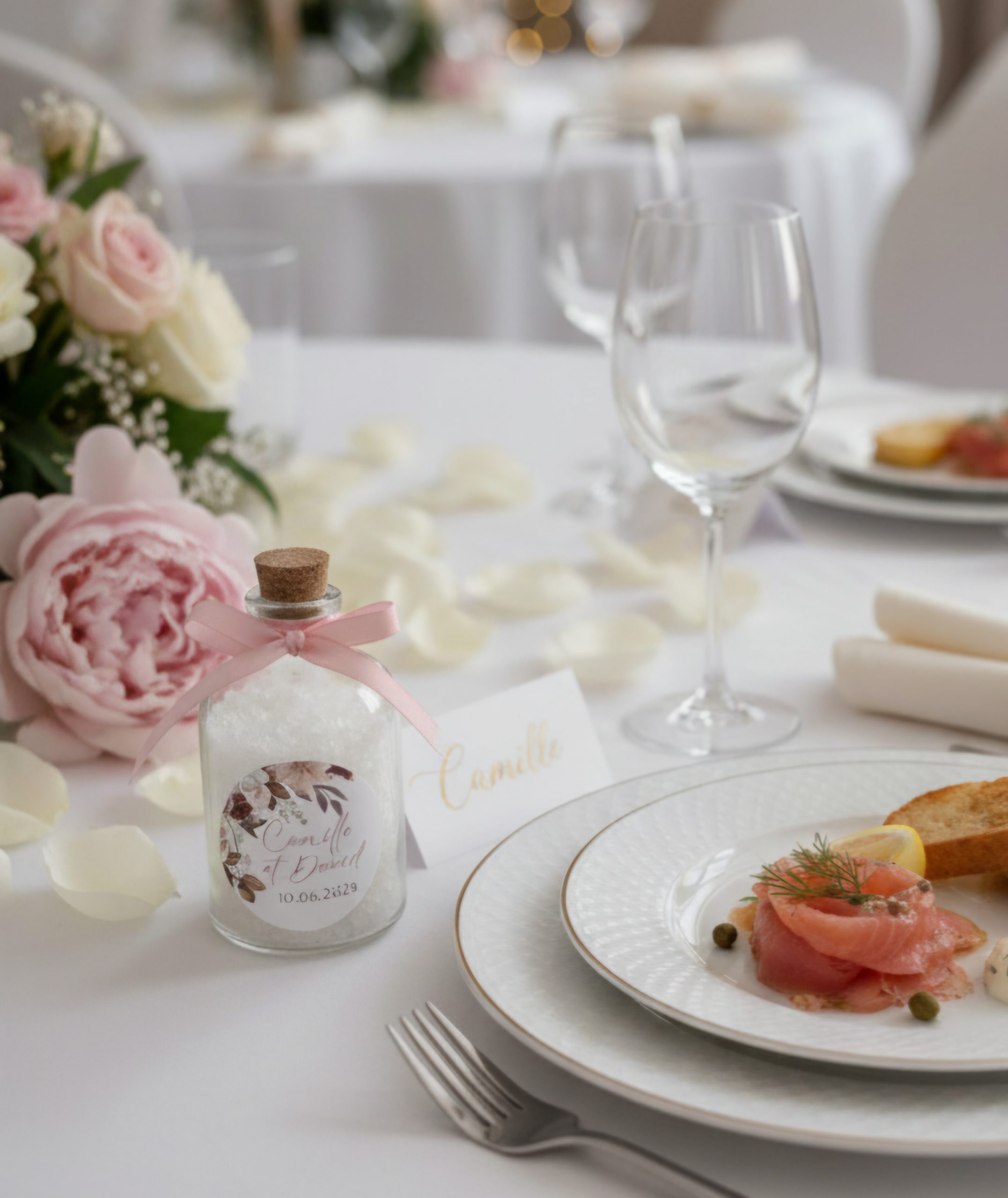 fiole de sel personnalisé mariage 60 gr cadeaux invités