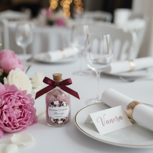 fiole de sel personnalisé mariage 60 gr cadeaux invités