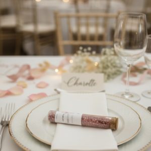 tube de sel blanc personnalisé mariage 90 gr cadeaux invités