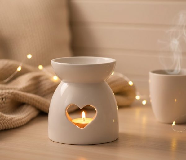 brûleur fondant parfumé "coeur blanc"