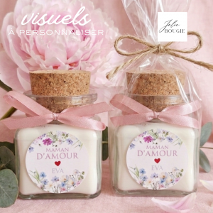 bougie personnalisée cadeau fête des mères 120ml