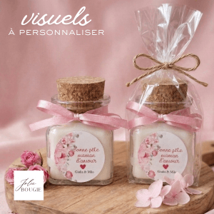 bougie personnalisée cadeau fête des mères 120ml