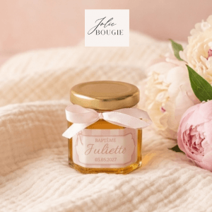 petit pot de miel personnalisé 40ml baptême